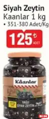 KAANLAR SİYAH ZEYTİN 1 KG